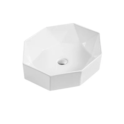 6081 бытовой новый дизайн в лаконичном стиле керамическая раковина для ванной комнаты белая столешница художественная раковина для мытья рук